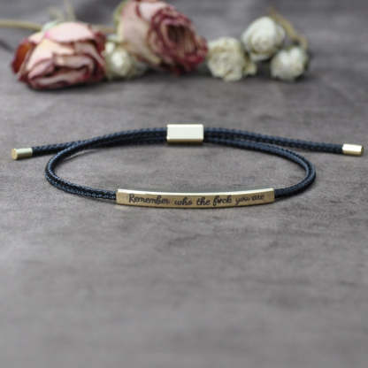 Remember Who You Are Motivational Tube Bracelet