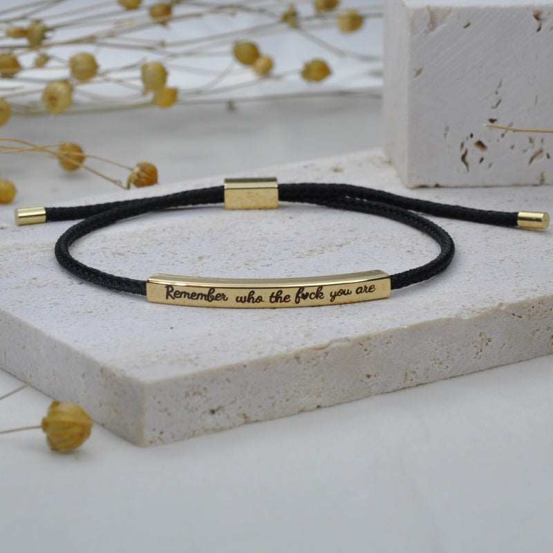 Remember Who You Are Motivational Tube Bracelet