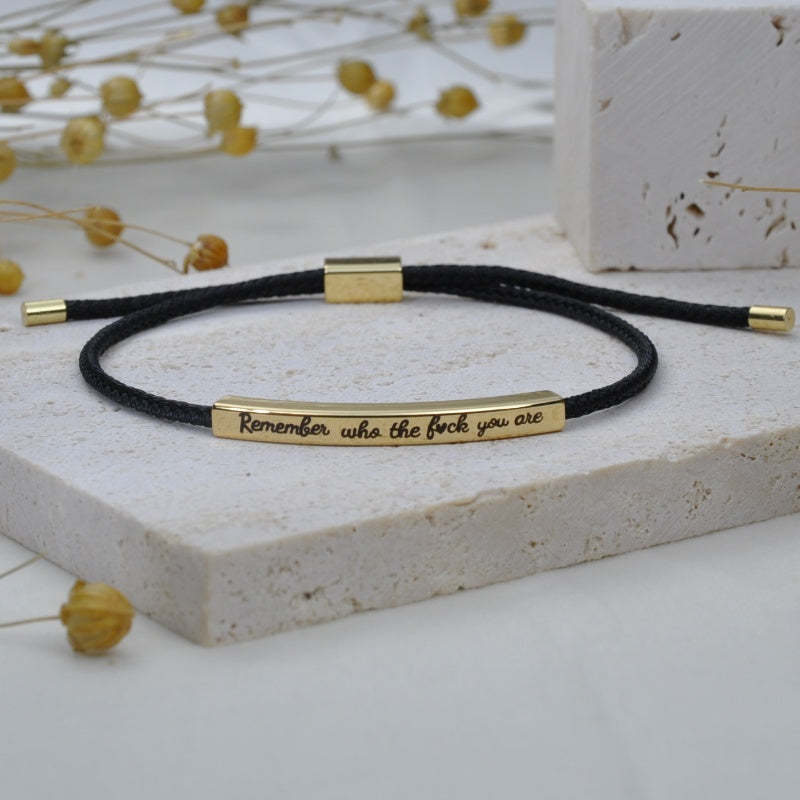 Remember Who You Are Motivational Tube Bracelet