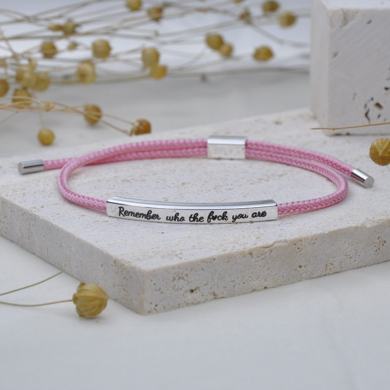 Remember Who You Are Motivational Tube Bracelet