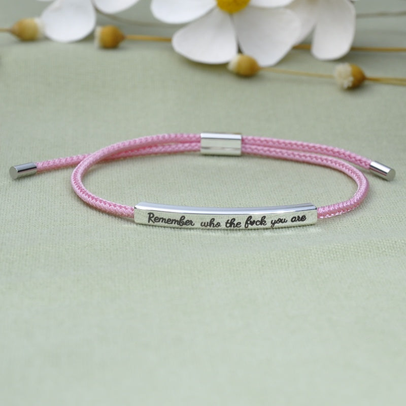 Remember Who You Are Motivational Tube Bracelet
