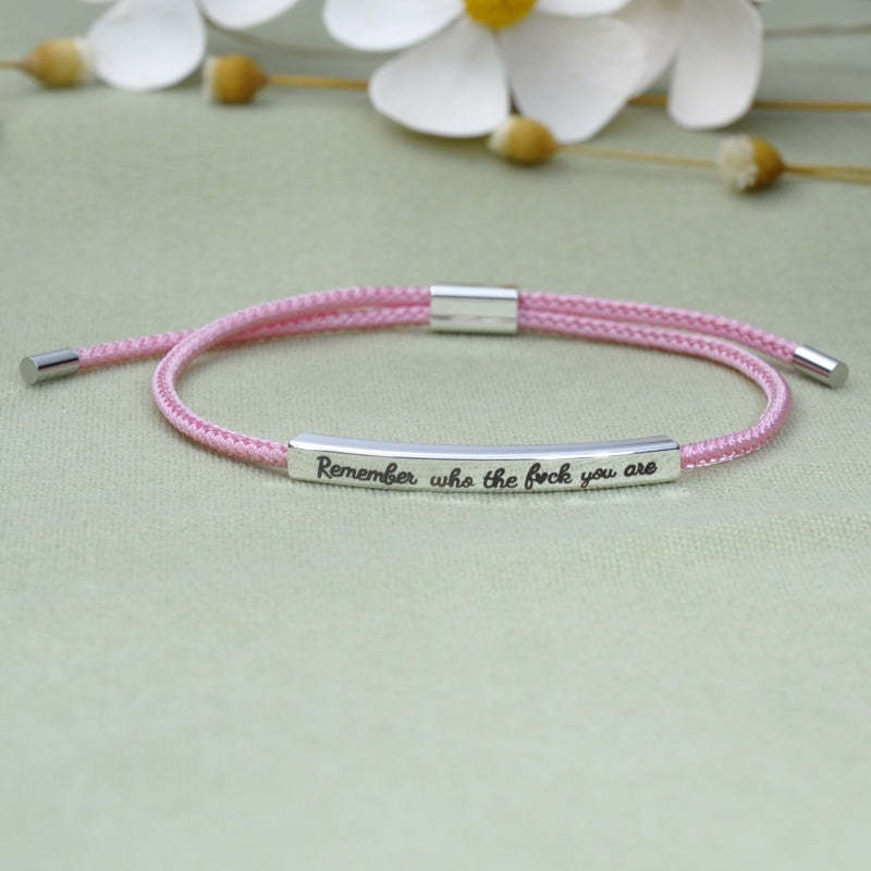 Remember Who You Are Motivational Tube Bracelet