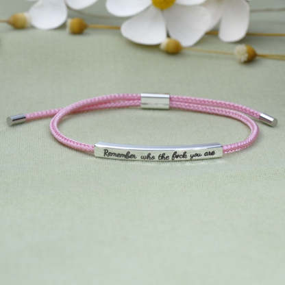 Remember Who You Are Motivational Tube Bracelet