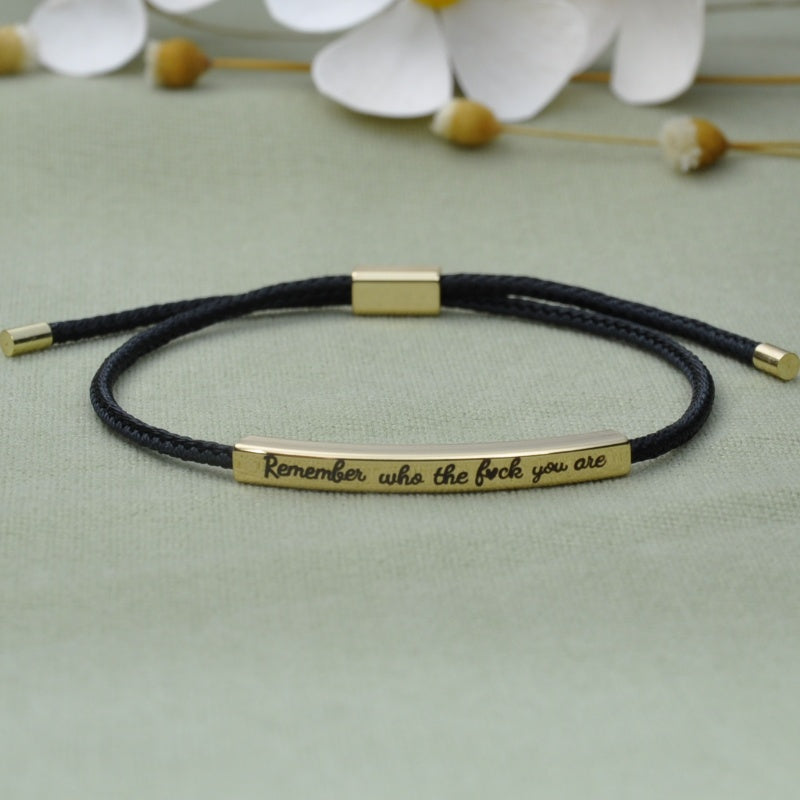 Remember Who You Are Motivational Tube Bracelet