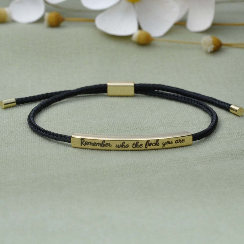 Remember Who You Are Motivational Tube Bracelet