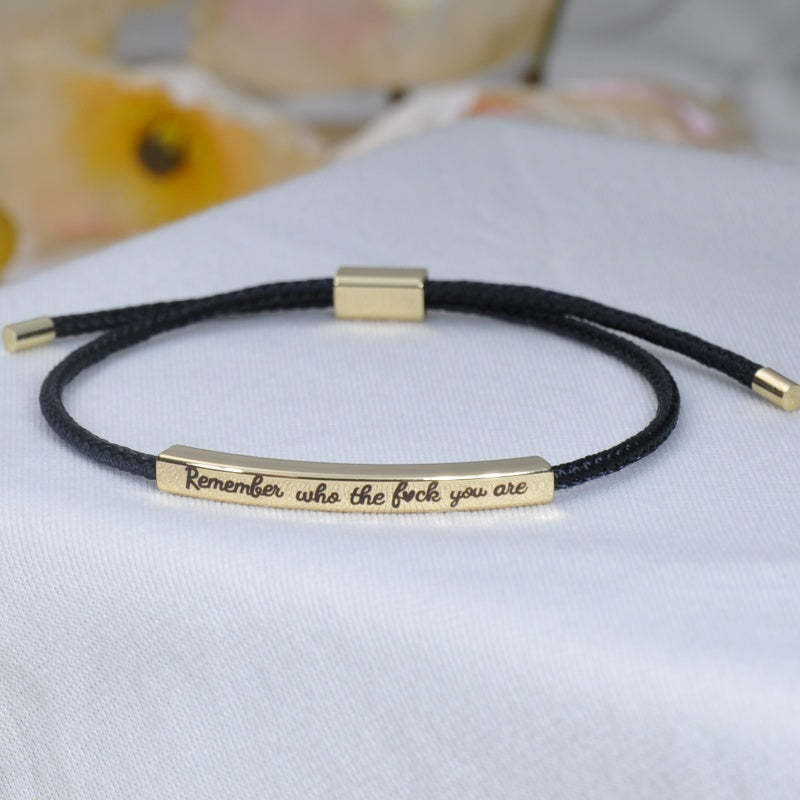 Remember Who You Are Motivational Tube Bracelet