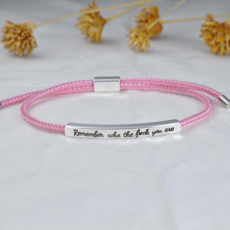 Remember Who You Are Motivational Tube Bracelet