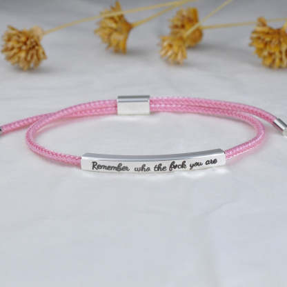 Remember Who You Are Motivational Tube Bracelet