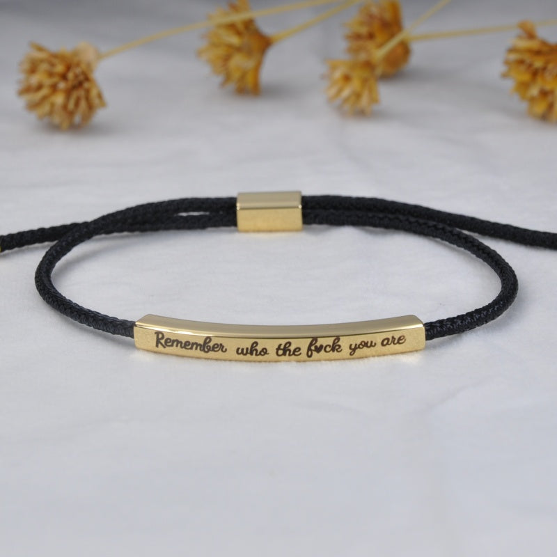 Remember Who You Are Motivational Tube Bracelet
