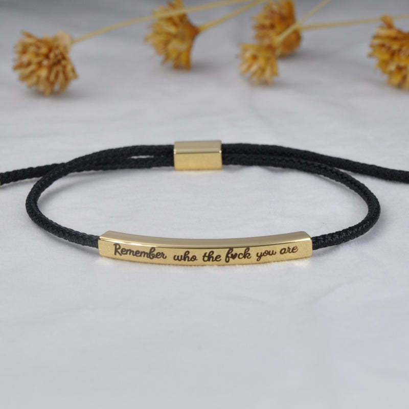 Remember Who You Are Motivational Tube Bracelet