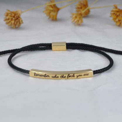 Remember Who You Are Motivational Tube Bracelet