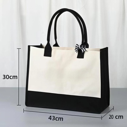 Personalized Cartoon Yoga Sport Girl Large Canvas Tote Bag with Initial Name and Birth Flower Sport Accessories Birthday Gift for Women Girl