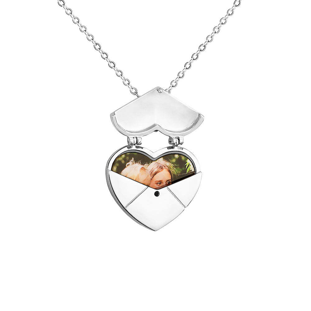Personalized Heart Photo Locket Necklace Birthday Anniversary Gift for Her Valentine's Day Mother's Day Memorial Anniversary Gift For Women