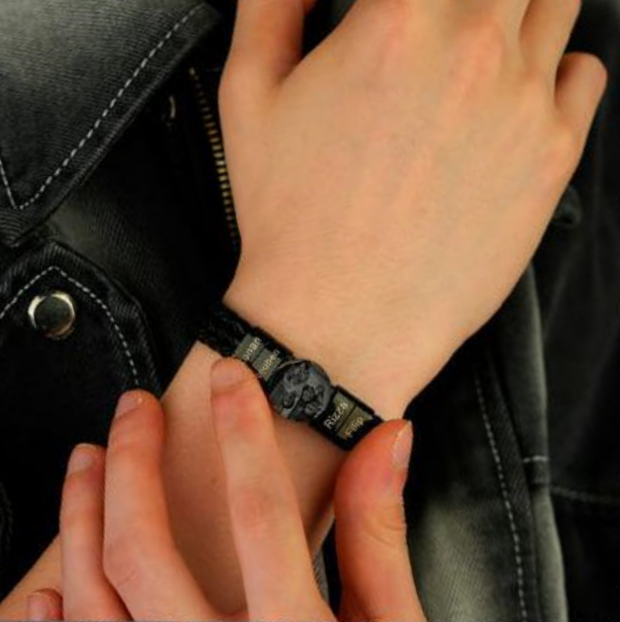 Personalized 2-6 Beads Braided Leather Men's Bracelet with Name Photo Father's Day Birthday Gift for Him