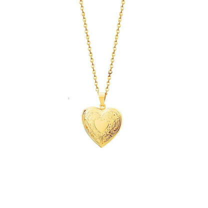 Personalized Dainty  Heart Locket Necklace  with Photo Valentine's Day Mother's Day Memorial Anniversary Gift For Women