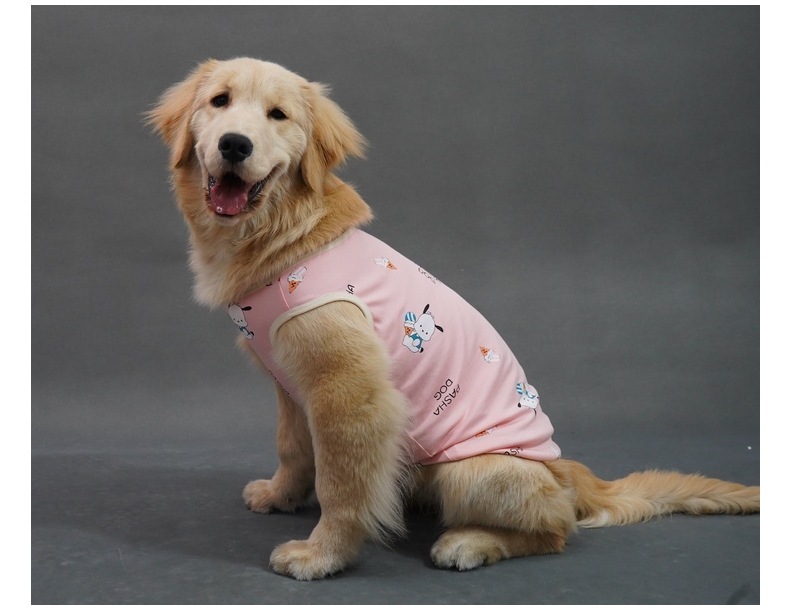 Summer Thin Cotton Vest for Pets - Breathable Design, Suitable for Corgis, Golden Retrievers, and Other Dog Breeds