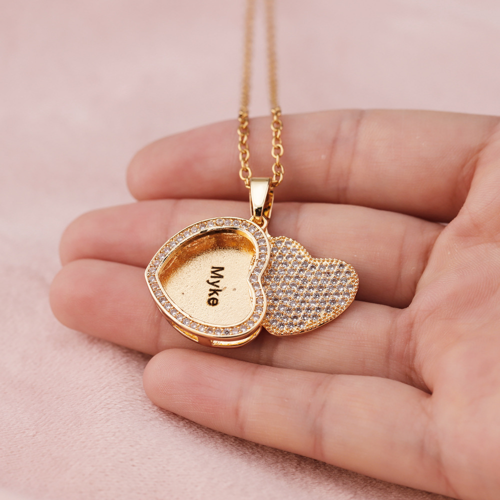 Personalized Heart Name Necklace Dainty Jewelry Birthday Anniversary Valentine's Day Gift for Women