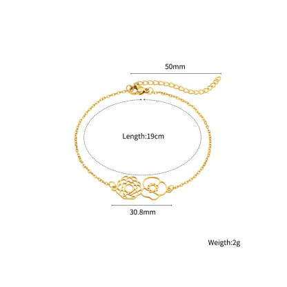 Personalized Minimalist Adjustable 1-8 Birth Flower Bracelet Charm Jewelry Birthday Christmas Gift for Women