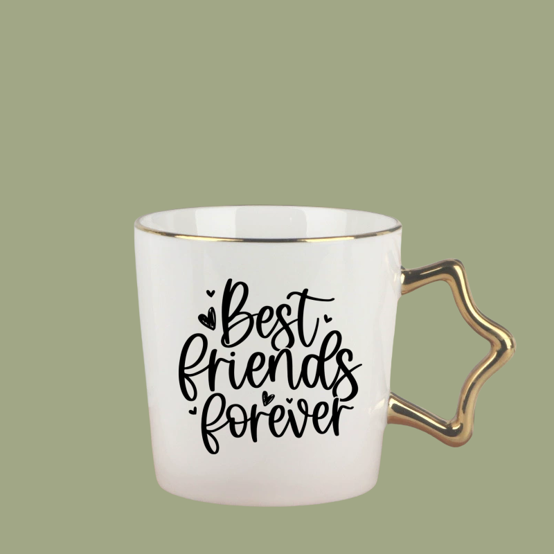 Personalized Best Friend Caption "Best Friend Forever" Coffee Cup Ceramic Mug Birthday Anniversary Gift for Her Best Friend