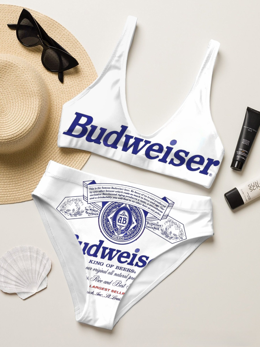 Budweiser Sexy Two-Piece Bikini Set Swimsuit 