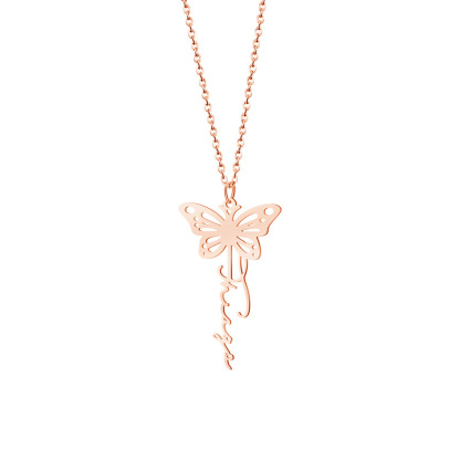 Personalized Butterfly Name Necklace Jewelry Gift for Women