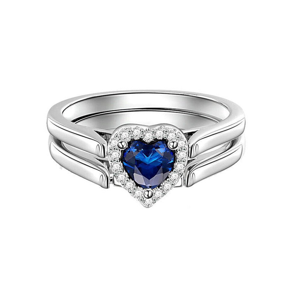 Personalized Dainty Heart Birthstone Ring Rotatable Ring with Engraved Name and Shiny Zircon Birthday Anniversary Gift for Women