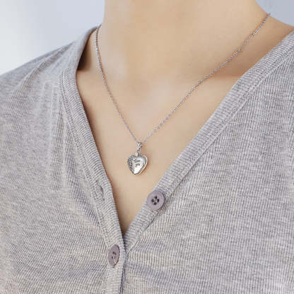 Personalized Dainty Hollow "love you" Heart Locket Photo Necklace Valentine's Day Mother's Day Memorial Anniversary Gift For Women