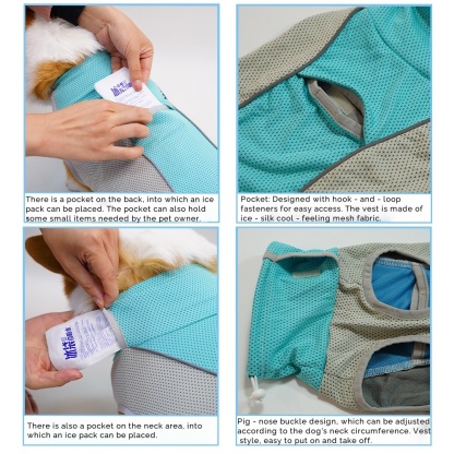 Summer Pet Clothes Small Medium & Large Dog T-Shirt Dog Apparel Breathable Dog Tank Top Summer Dog Vest Pet Ice Silk Cooling Vest 