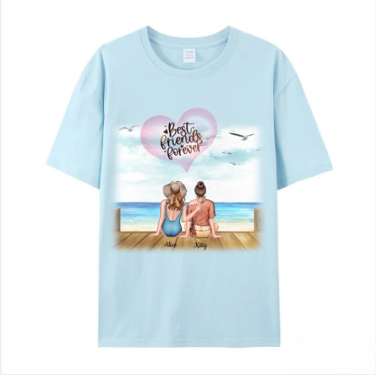 Personalized T-shirt Best Friend Gift for Friends Sisters