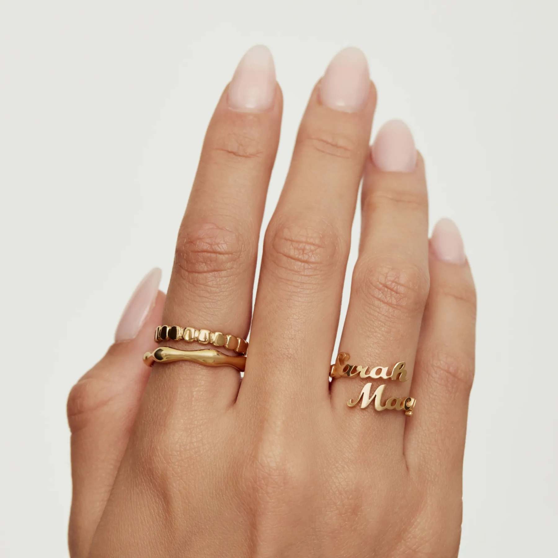 Duo Custom Name Ring