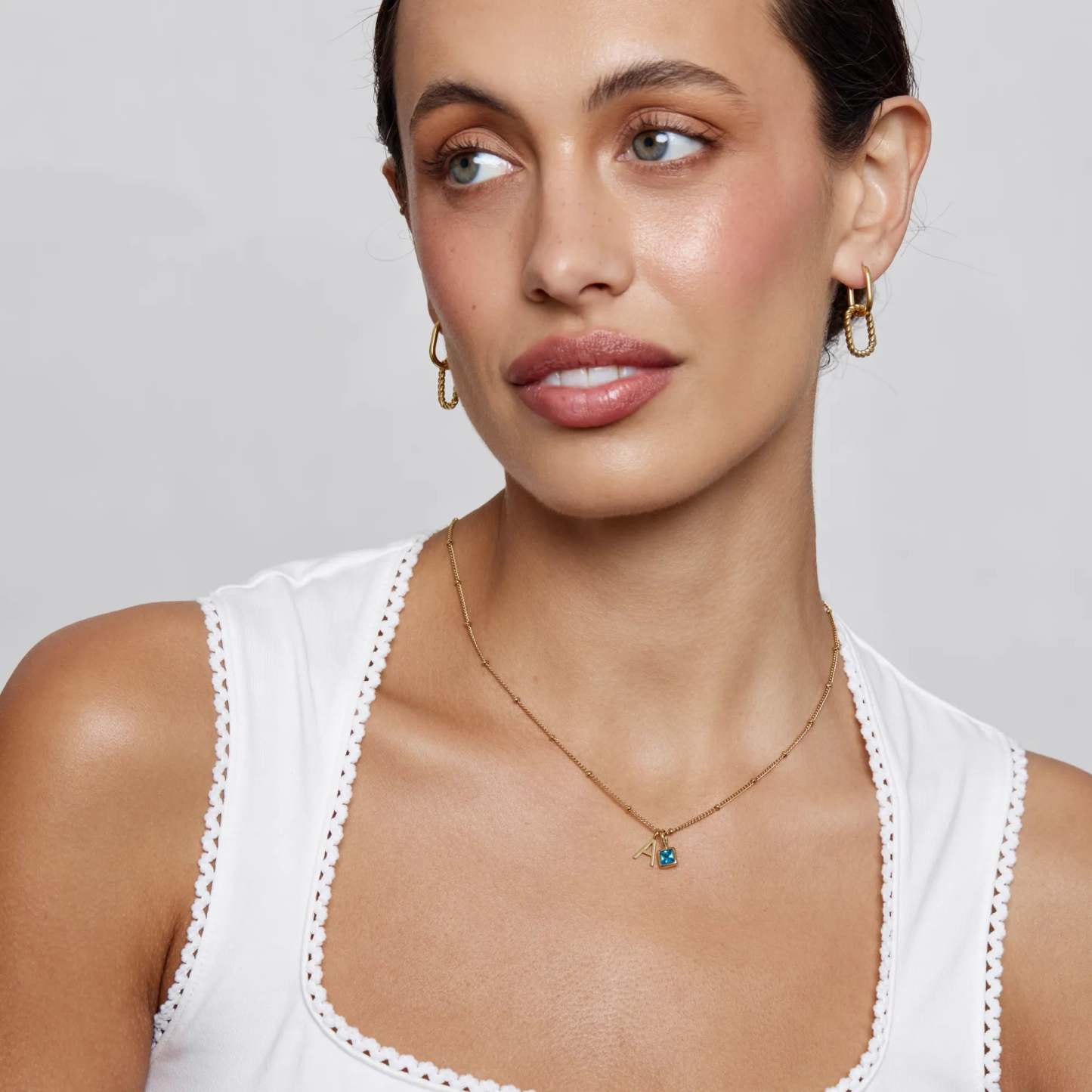 Gem Initial Necklace