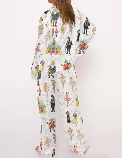 Nutcracker Ballet Christmas Satin Pajama Set