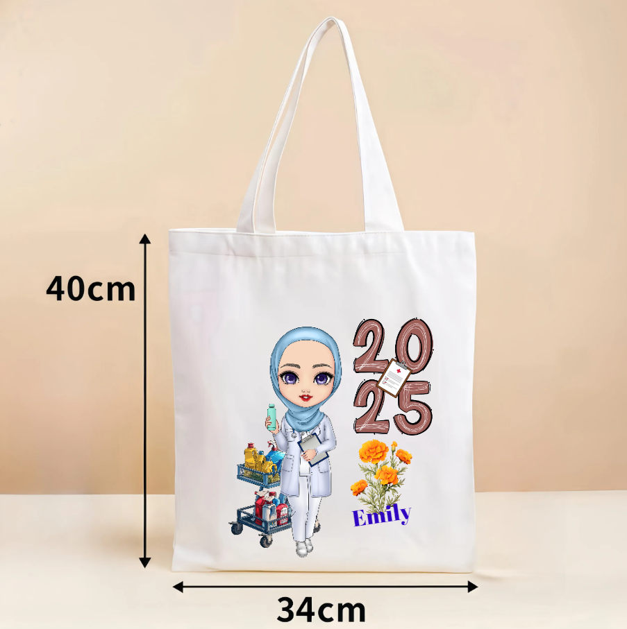 White canvas bag