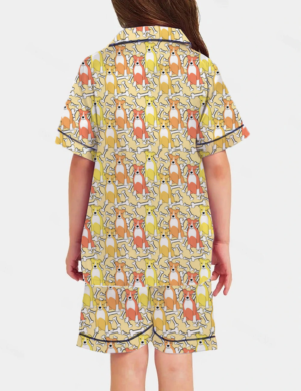 Pit Bull Kid's Short Sleeve  Silky Satin Pajama Set 