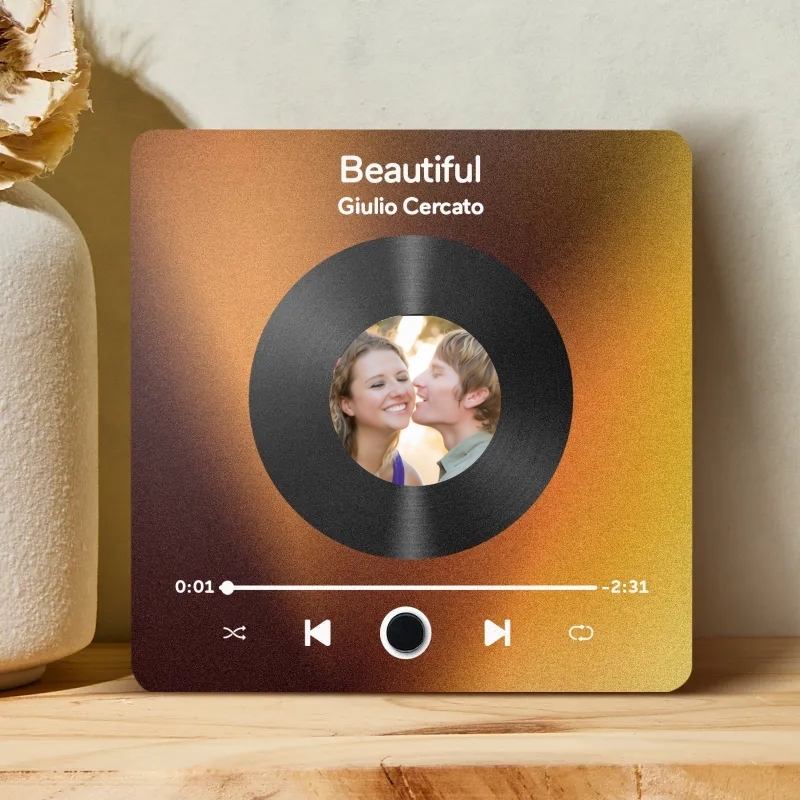 Personalized Photo Album Fridge Magnet Music Wall Photo Sticker Music Movement That Can Be Played Without Cell Phone