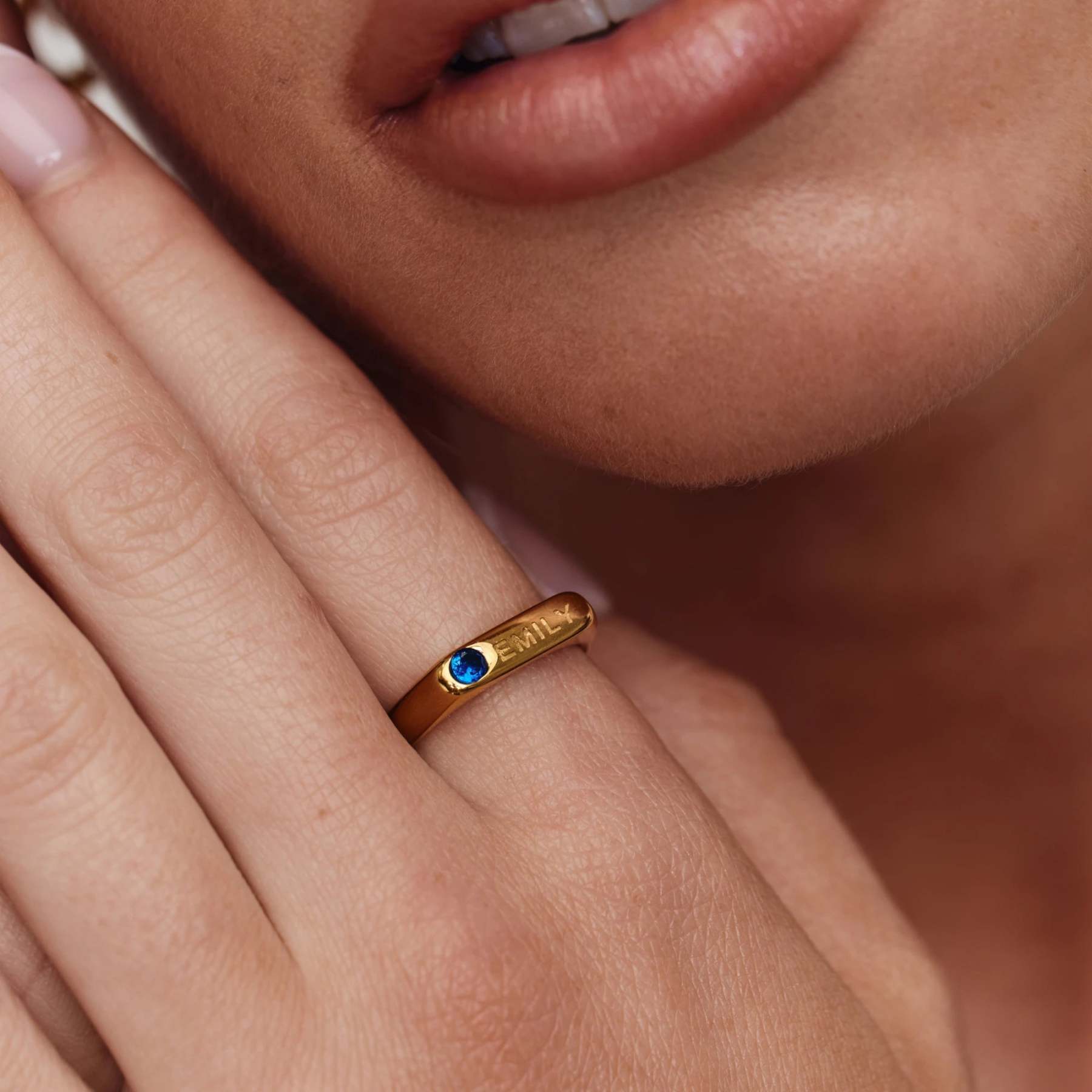 Birthstone Name Ring