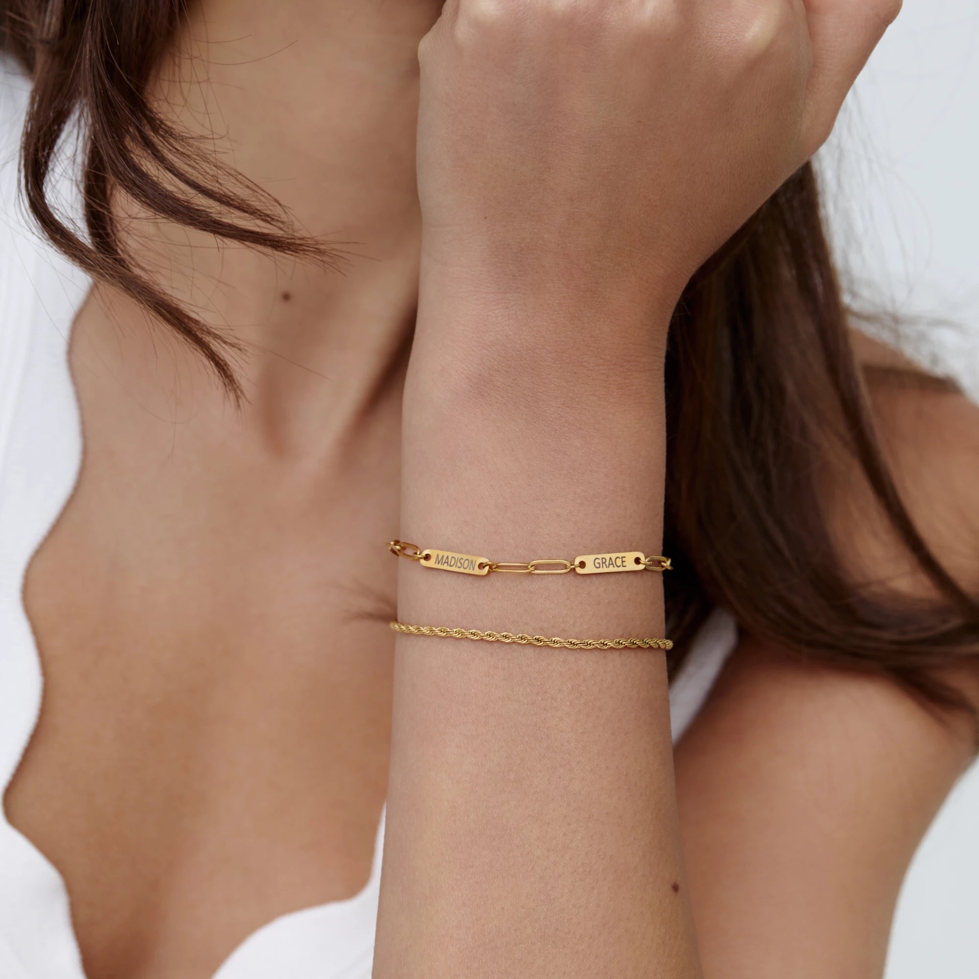 Paperclip Multi-Name Bracelet