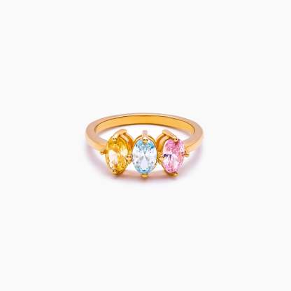 Marquise Family Birthstone Ring