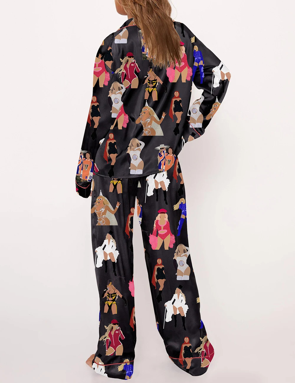 Music Live Commemorate Satin Pajama Set For Women