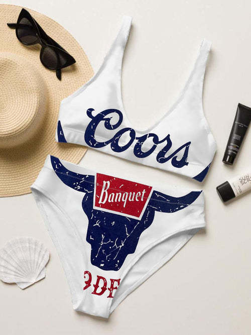 Coors Banquet Sexy Bikini Set Swimsuit Beach