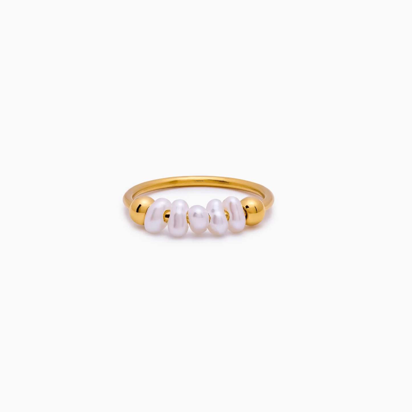 Mini Pearl Row Ring