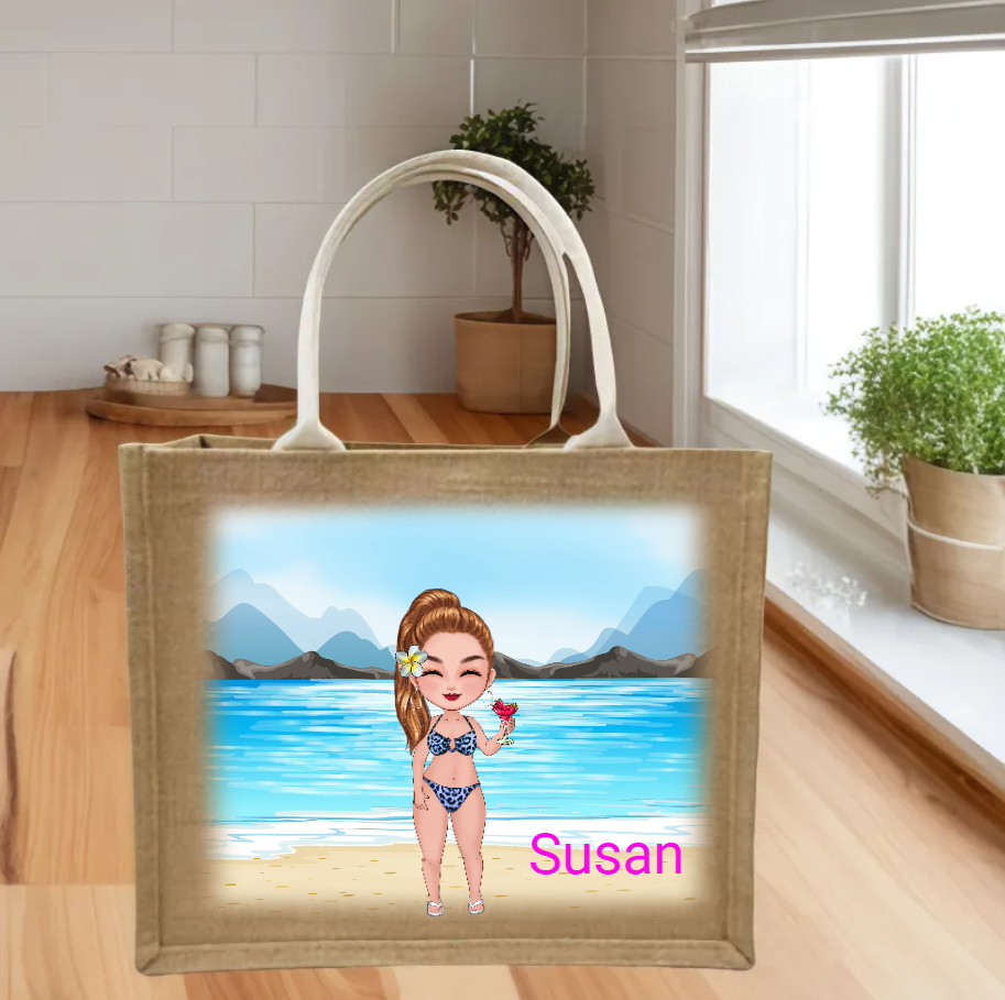 Hemp cloth handbag
