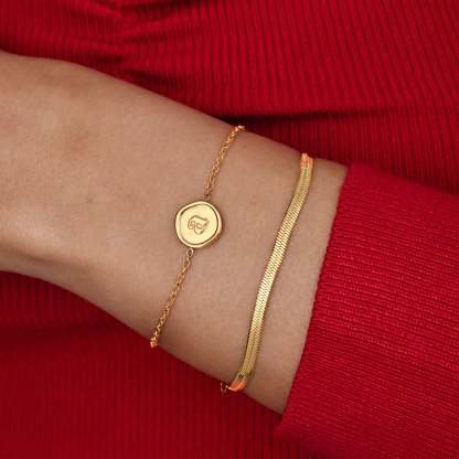 Initial Stamp Bracelet