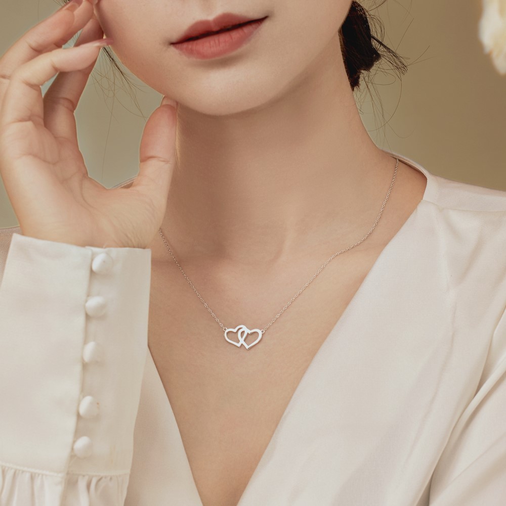 To My Friend Priceless Connection Two Hearts Necklace Birthday Gift For Friend
