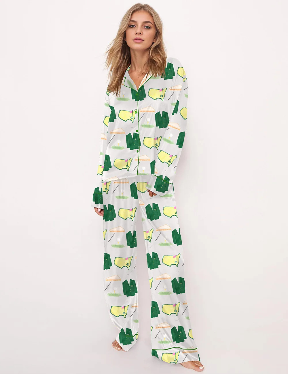 Coat And Sport Graphic Pajama Set