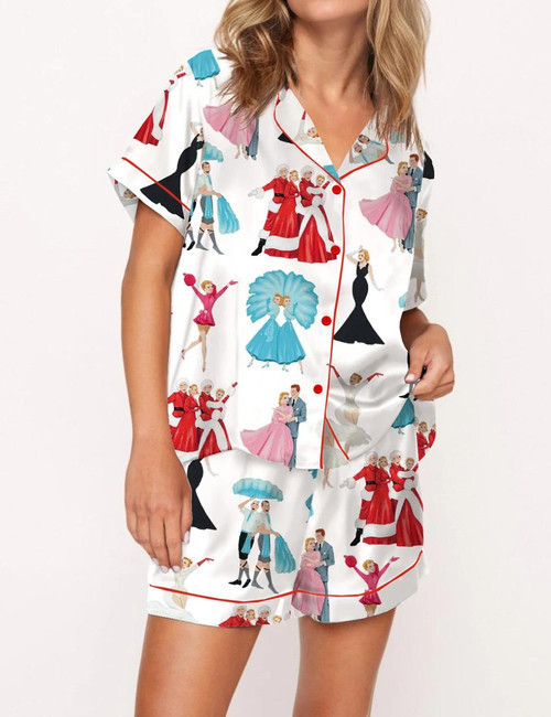 Christmas Satin Pajama Set For Women