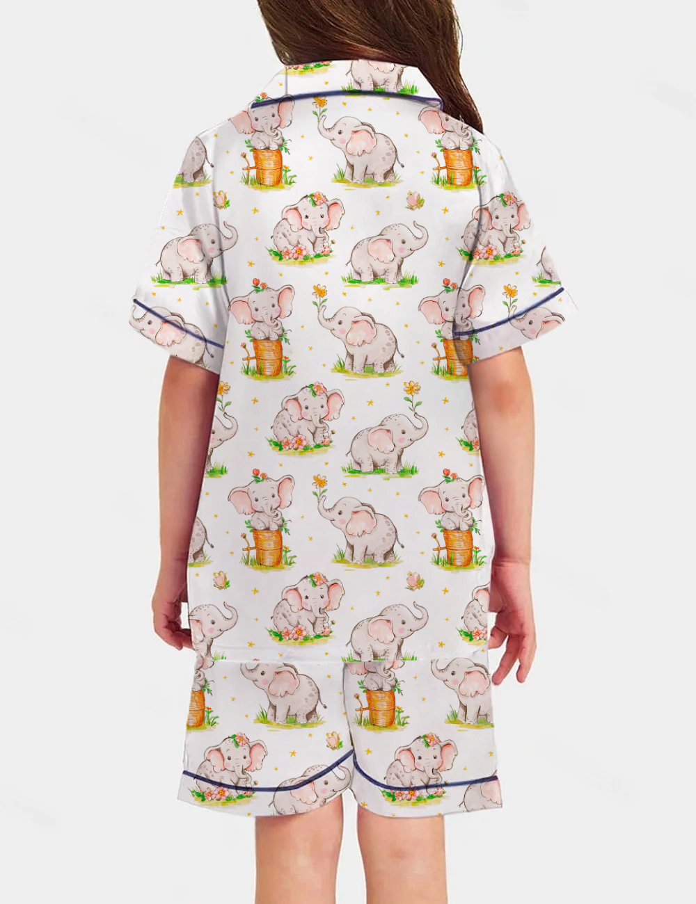 Dumbo Kid's Short Sleeve  Silky Satin Pajama Set 