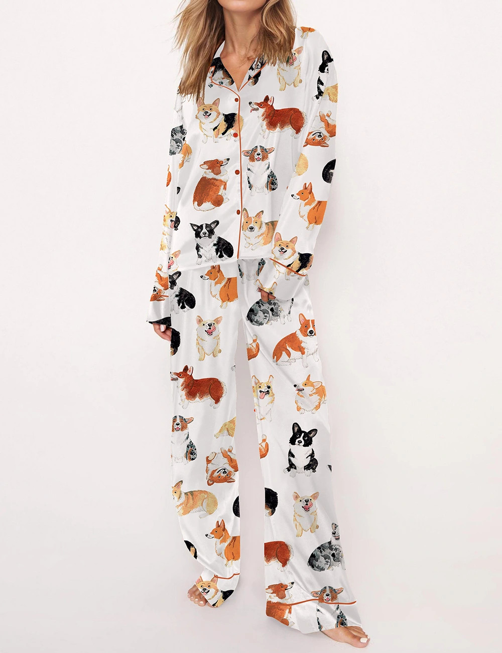 Corgi Print Pajama Set