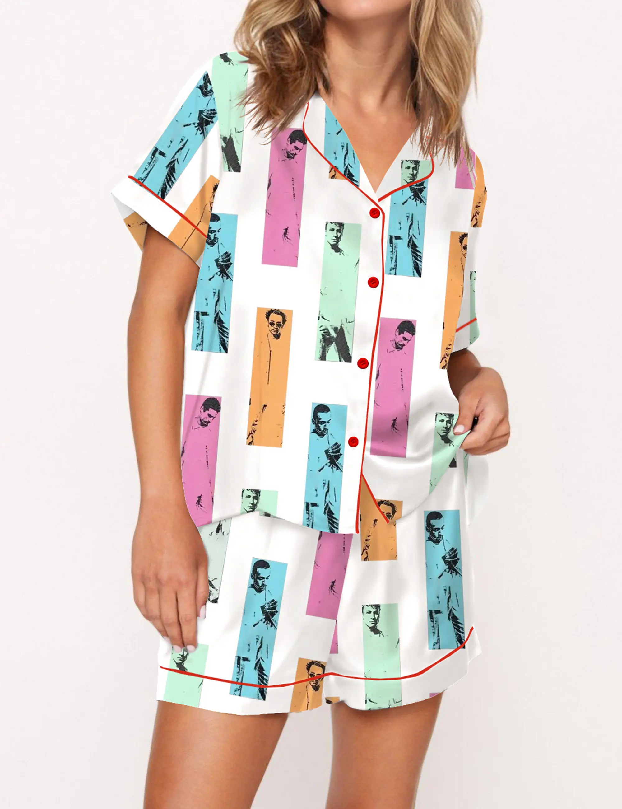 Backstreet Boy Silky Satin Pajama Set For Women