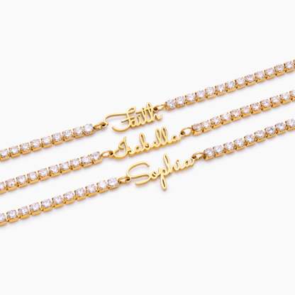 Signature Name Tennis Bracelet